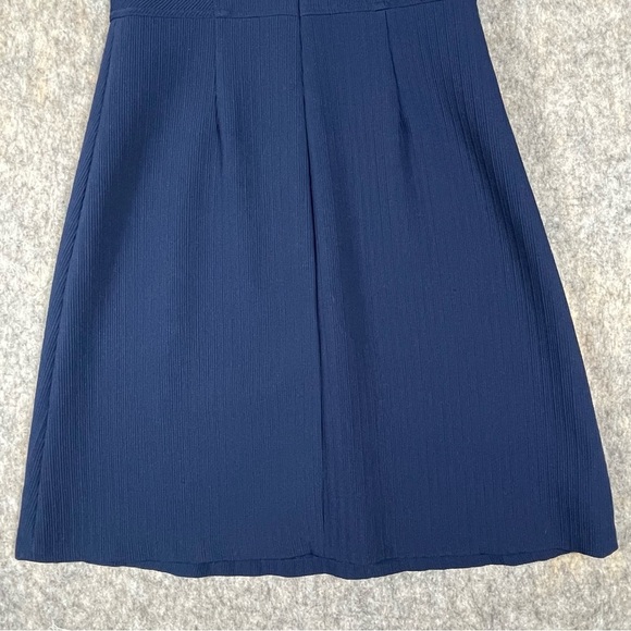 Of/Mercer Navy Blue Stretch Sheath Sleeveless Career Classic Mature Dress Sz 8 - Picture 10 of 14